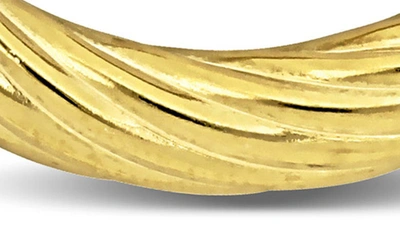 Shop Delmar 40mm Twist Hoop Earrings In Gold