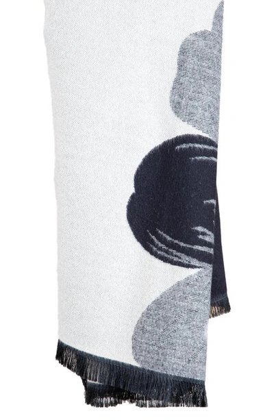Saachi Floral Reversible Scarf In Black