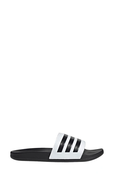Shop Adidas Originals Gender Inclusive Adilette Comfort Sport Slide Sandal In White/ Black/ Black