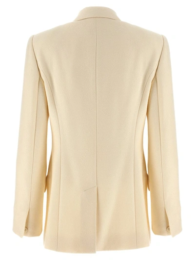Chloé Double-breasted Blazer With Gold-tone Buttons In White