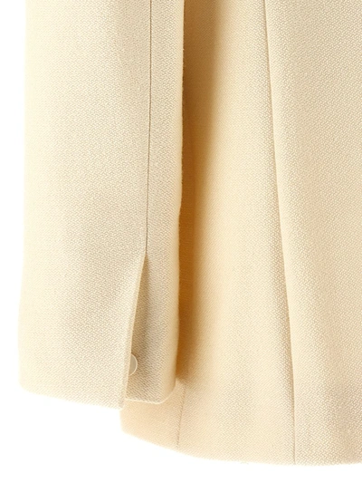 Chloé Double-breasted Blazer With Gold-tone Buttons In White