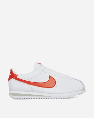 Shop Nike Cortez Sneakers White / Campfire Orange In Multicolor