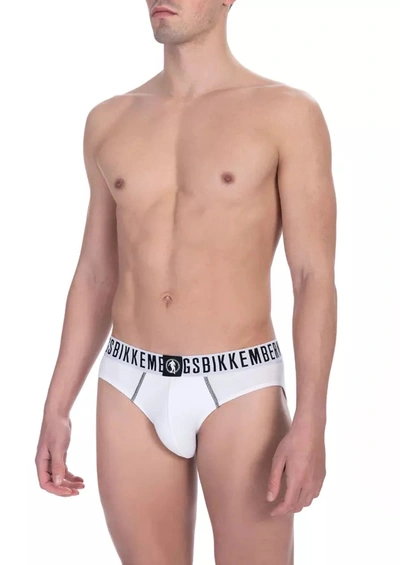 Shop Bikkembergs White Cotton Underwear