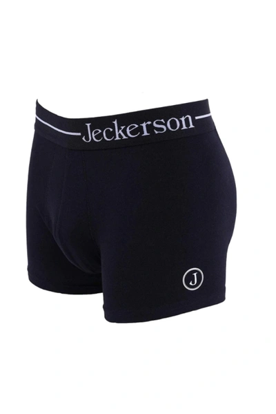 Shop Jeckerson Black Cotton Underwear In Light-blue