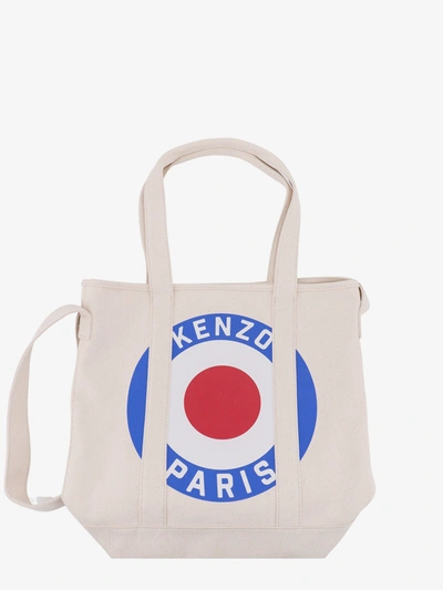 Shop Kenzo Cotton Shoulder Bags In Beige