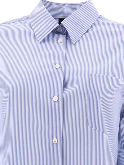 Shop Aspesi Striped Shirt In Blue