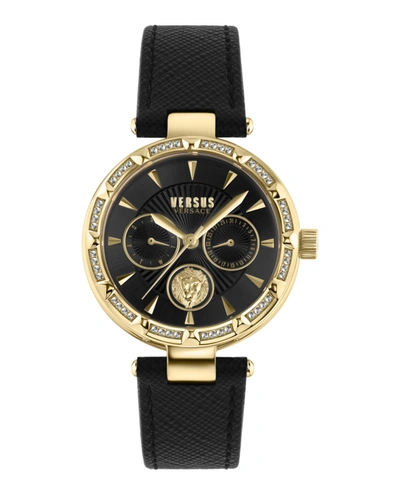 Shop Versus Sertie Crystal Strap Watch In Gold