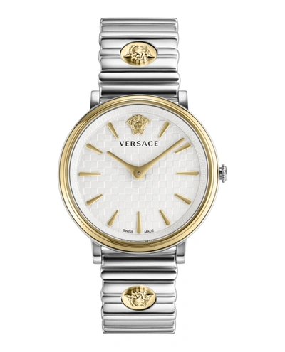 Shop Versace V-circle Bracelet Watch In Multi