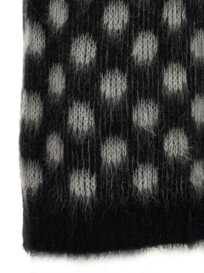Shop Marni Brushed Dots Fuzzy Wuzzy Gilet White/black