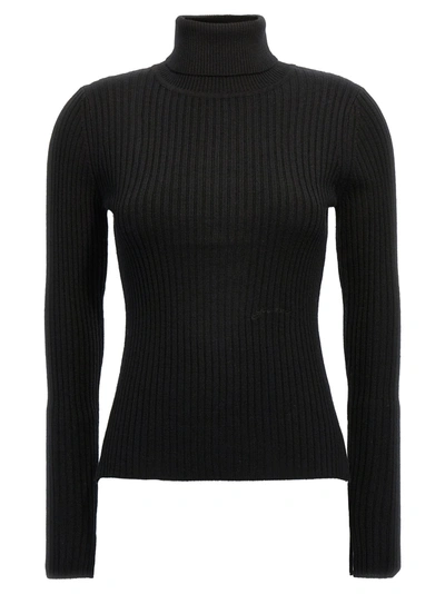 Shop Ganni Cut-out Sweater Sweater, Cardigans Black