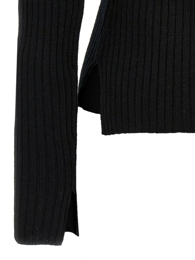 Shop Ganni Cut-out Sweater Sweater, Cardigans Black