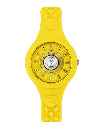 Shop Versus Fire Island Silicone Watch In Yellow
