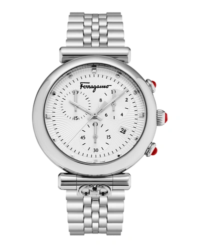 Shop Ferragamo Ora Bracelet Watch In Silver