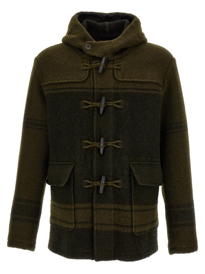 Shop C.p. Company Duffel Jacquard Coats, Trench Coats Green