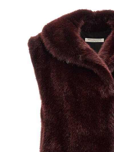 Philosophy Di Lorenzo Serafini Philosophy Extra Long Faux Fur Vest