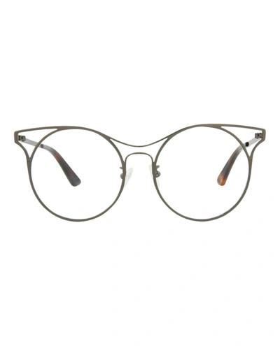 Shop Mcq By Alexander Mcqueen Round-frame Metal Optical Frames In Multi