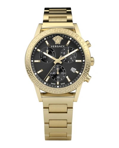 Shop Versace Sport Tech Bracelet Watch In Gold