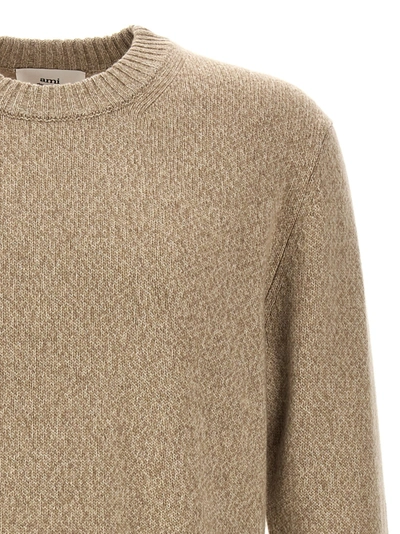 Shop Ami Alexandre Mattiussi Logo Sweater Sweater, Cardigans Beige