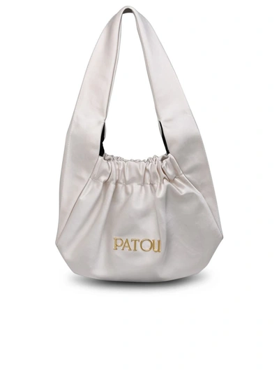 Shop Patou 'le Biscuit' Pearl Cotton Blend Bag In White