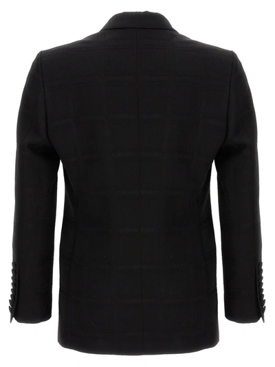 Shop Etro Check Double-breasted Blazer Jackets In Black