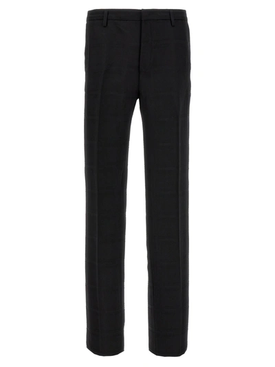Shop Etro Check Wool Trousers Pants In Black