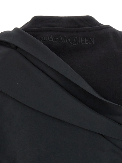Shop Alexander Mcqueen Cut And Sew Tops Black