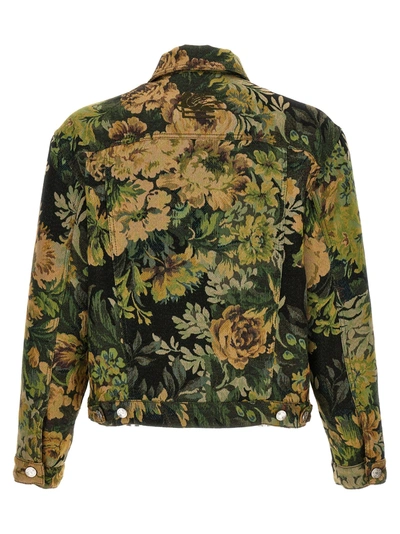 Shop Etro Jacquard Jacket Casual Jackets, Parka In Green