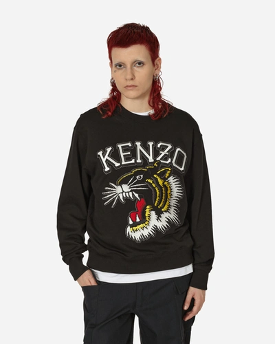 Shop Kenzo Tiger  Varsity Jungle  Crewneck Sweatshirt In Black