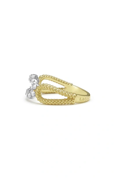 Lagos Signature Caviar Superfine Oval Diamond Ring In Gold