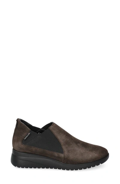 Shop Mephisto Ibelina Wedge Slip-on Sneaker In Dark Brown