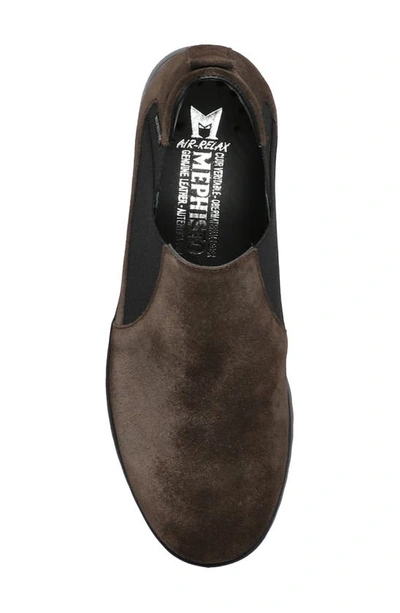 Shop Mephisto Ibelina Wedge Slip-on Sneaker In Dark Brown