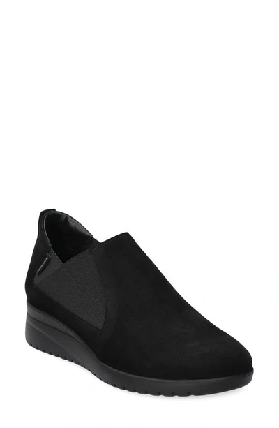 Shop Mephisto Ibelina Wedge Slip-on Sneaker In Black
