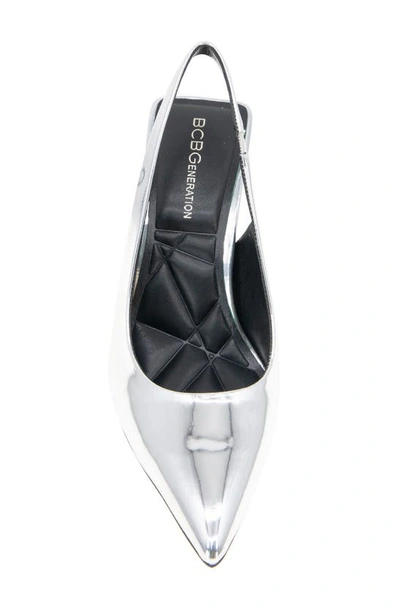 Shop Bcbgeneration Trina Pointed Toe Slingback Pump In Silver