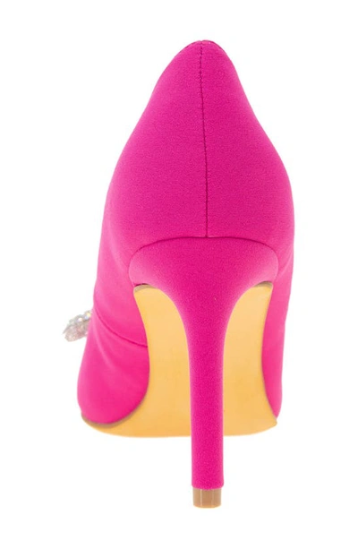 Shop Bcbgeneration Anna Pointed Toe Pump In Fuchsia Pink Neoprene