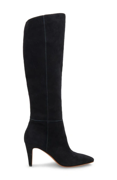 Shop Dolce Vita Haze Knee High Boot In Onyx Suede