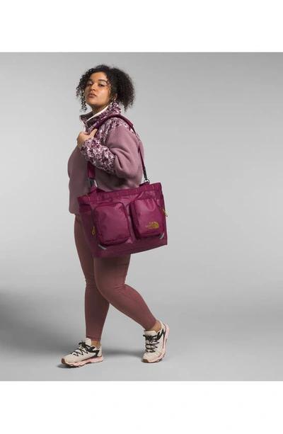 Shop The North Face Base Camp Voyager Tote In Boysenberry/ Sulphur Moss