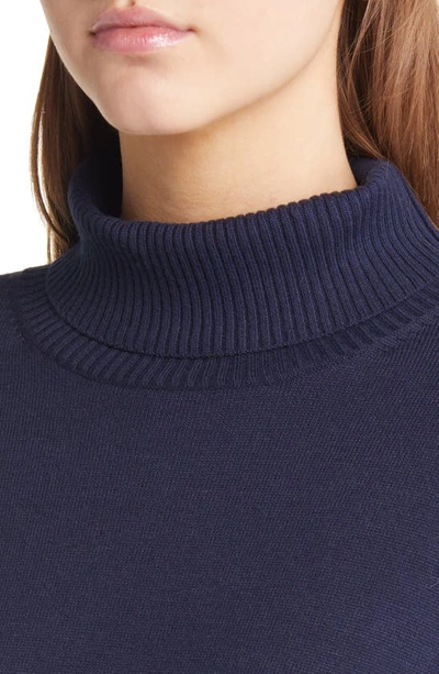 Shop Treasure & Bond Turtleneck Sweater In Navy Blazer