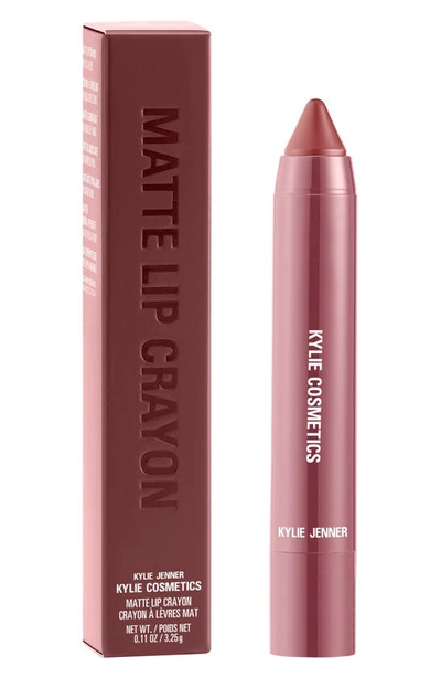 Shop Kylie Skin Matte Lip Crayon In 350 - Low Maintainance