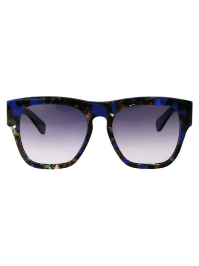 Shop Chloé Sunglasses In 008 Blue Blue Blue