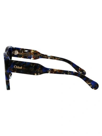 Shop Chloé Sunglasses In 008 Blue Blue Blue