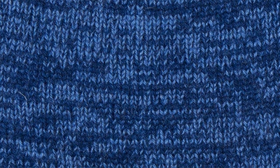 Shop Stewart Of Scotland Cashmere Two-tone Knit Beanie In Navy