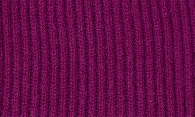 Shop Stewart Of Scotland Cashmere Rib Knit Hood In Purple