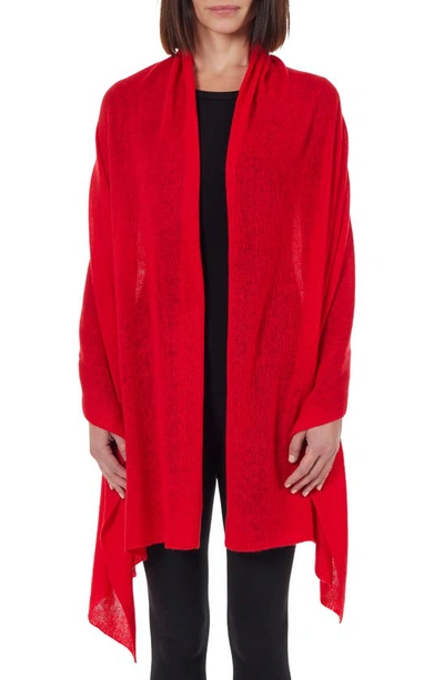 Stewart Of Scotland Cashmere Featherweight Scarf In Red