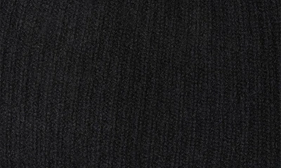 Stewart Of Scotland Cashmere Double Layer Rib Knit Beanie In Black