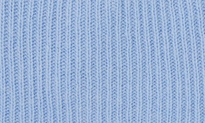 Shop Stewart Of Scotland Cashmere Double Layer Rib Knit Beanie In Light Blue