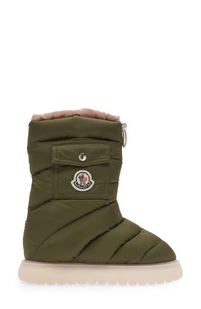Shop Moncler Gaia Pocket Puffer Snow Boot In Olive