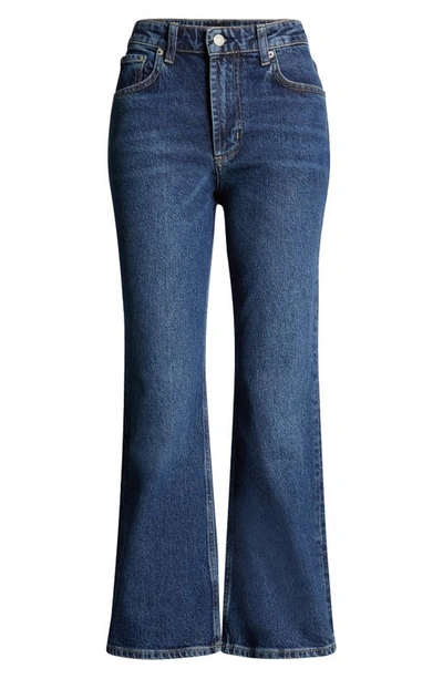 Shop Rails Sunset High Waist Slim Fit Crop Flare Jeans In Collegiate Blue