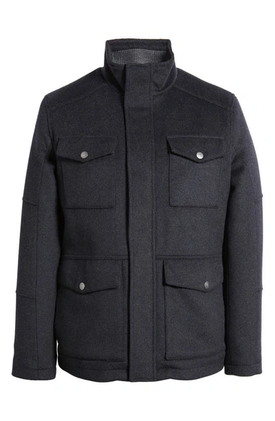 Shop Hart Schaffner Marx Greeley Wool Blend Field Jacket In Charcoal