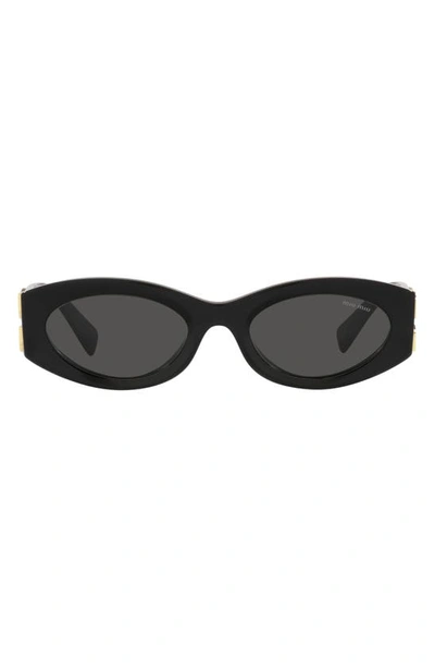 Shop Miu Miu 54mm Rectangular Sunglasses In Black