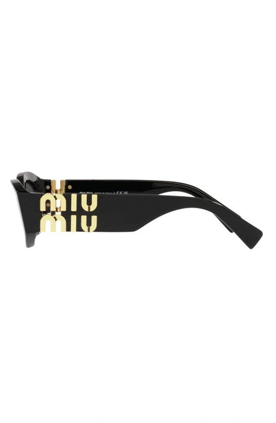 Miu Miu 54mm Rectangular Sunglasse In Black